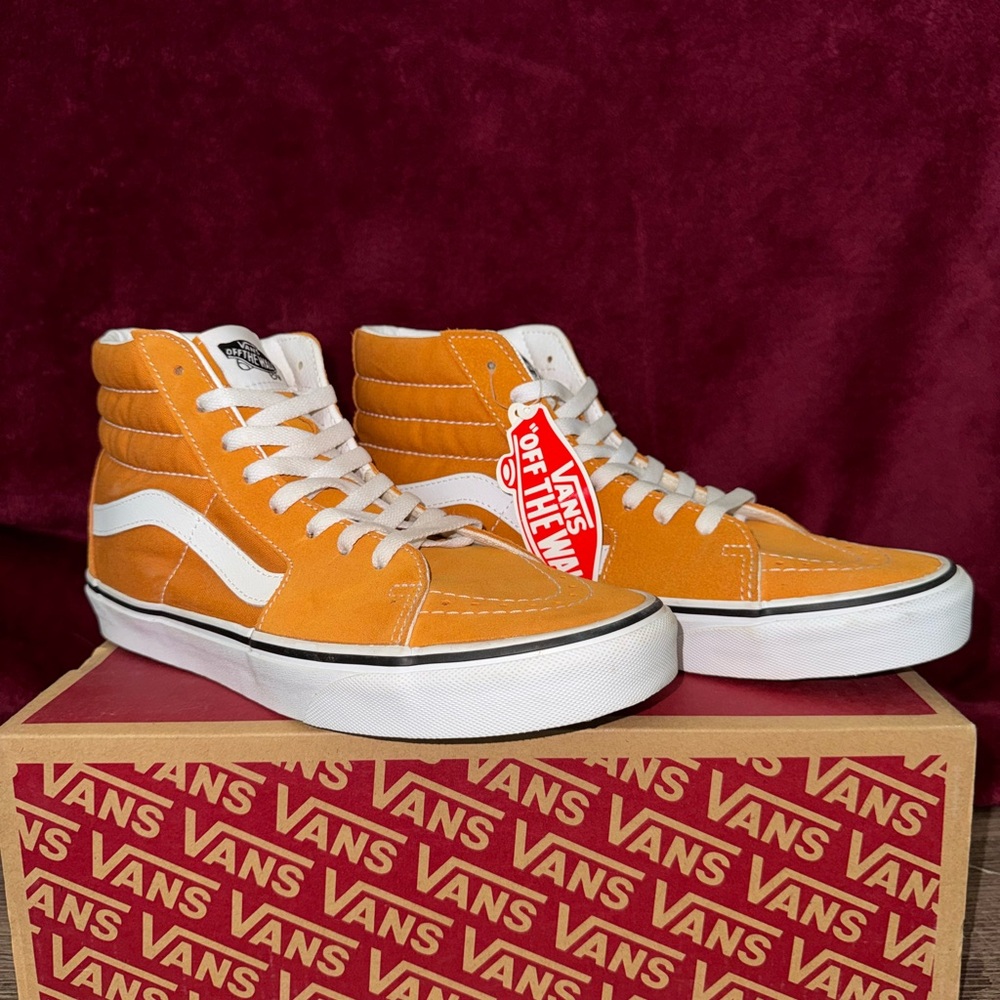 Vans Orange and White High-Tops
